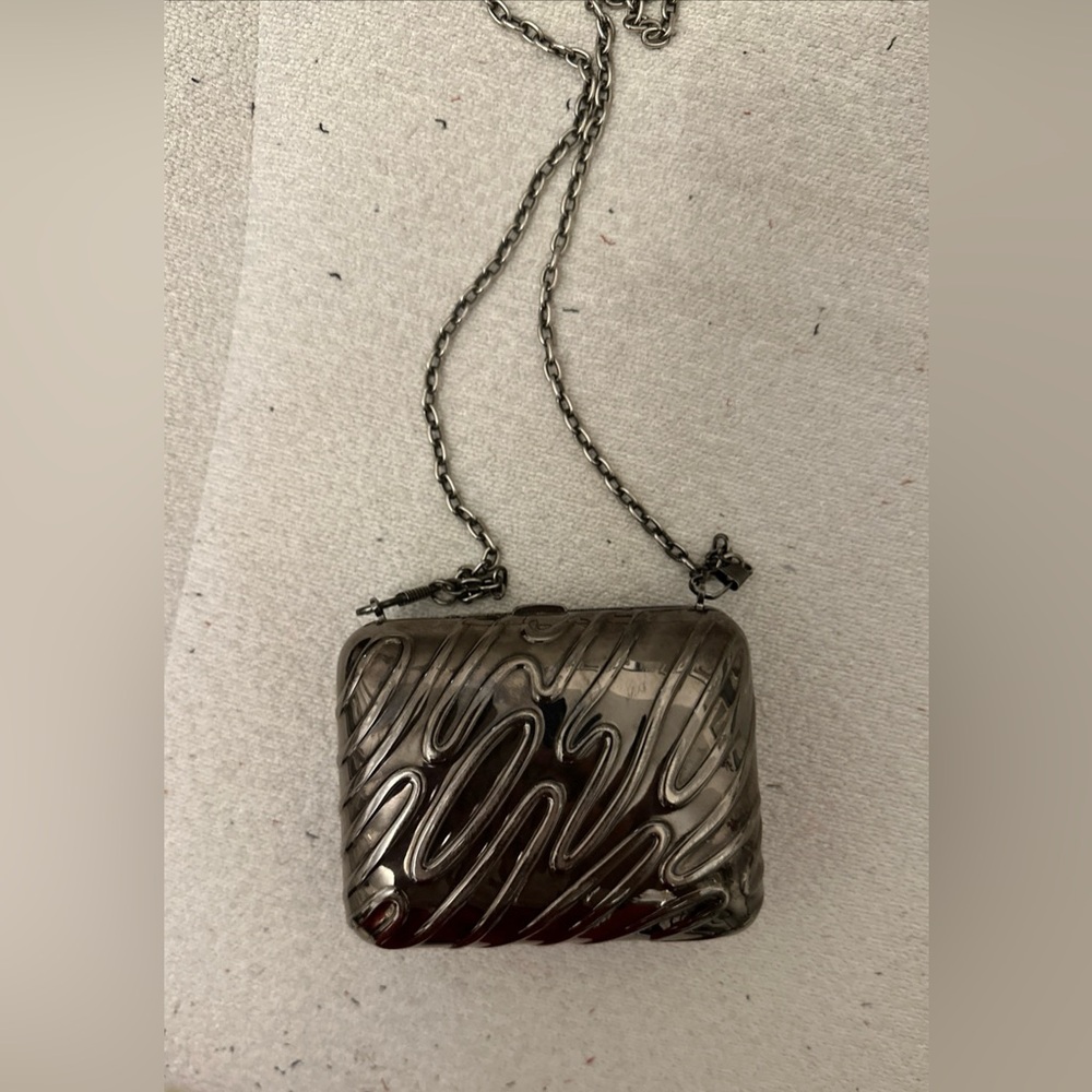 Vintage metallic small clutch